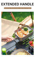 Caja De Almuerzo Plegable De Titanio Puro Para Exteriores Caja Bento De Camping Con Manija Portátil Sellada Para Estudiantes Caja De Picnic Con Mantenimiento De Frescura - details 5