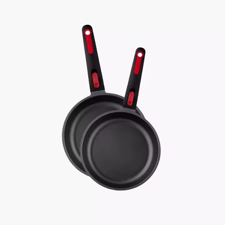 Monix In Out - Set 2 Sartenes antiadherentes, Lote 20 y 24 cm, Aluminio Fundido, Mango Extraíble y Ergonómico, Utensilio Cocina - 1