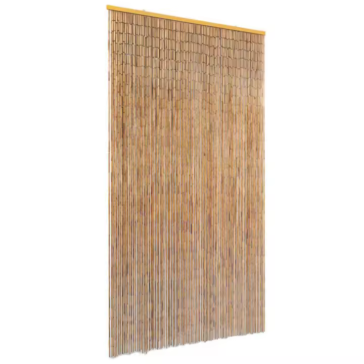 vidaXL Cortina de bambú para puerta contra insectos 100x220 cm - 1