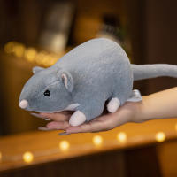 Peluche De Rata De Tela Suave Realista Gris Juguete De Almohada De Ratón Divertido Regalo De Cumpleaños Y Navidad Para Todas Las Edades - details 7