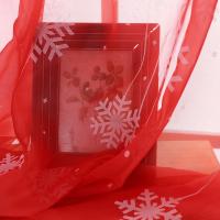 1pc Cortinas Navideñas Festivas Con Estampado De Copos De Nieve Crea El Ambiente Perfecto Para La Fiesta Material De Poliéster Tela Tejida Estilo Americano - details 2