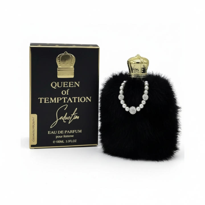 Perfume femenino Queen of Temptation Seduction Eau de Parfum, fragancia intensa y seductora con un estilo elegante y sofisticado, ideal para la noche y ocasiones especiales. Presentado en frasco original con estuche. 🚚 Envíos a España 24/48 horas.