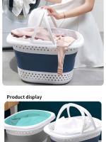 Cesta De Ropa De Plástico Plegable Gran Tamaño Para Baño Cesta De Almacenamiento Para Ropa Sucia De Hogar Con Pop up - details 6
