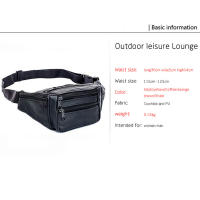 Bolsa De Cintura Para Hombre De Cuero Genuino Bolsa De Móvil Con Cadena Estilo Fashion Bolsa De Cintura Para Deporte Y Aventura - details 0