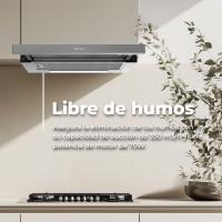EVVO Campana Extractora Telescópica CE10, Ancho 60 cm, Potencia 350 m³/h, 2 Velocidades, Filtro de Carbón y Aluminio - details 2