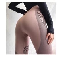 Pantalones De Yoga Para Mujer Cintura Alta Estirables Levanta Glúteos Secado Rápido Running Fitness Pantalones Táctiles De Nylon Spandex - details 5