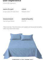 Sábana Sólida Color Unido Para Dormitorio Simple Doble Cepillado Sábana De Cama Individual Y Doble Para Hogar B&B Hotel Escuela - details 2