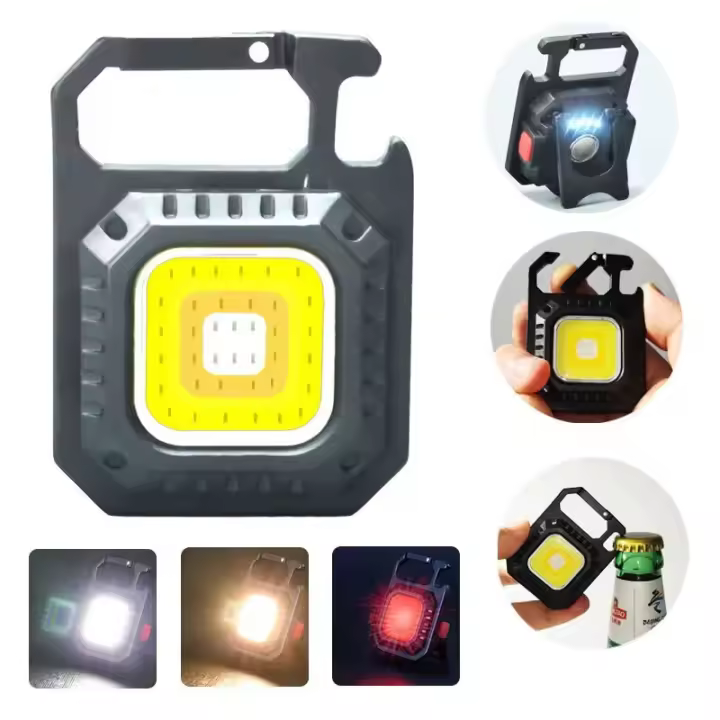 Linterna LED Mini Magnética Para Exteriores Y Camping 800 Luminosidades Recargable USB Con 7 Modos De Iluminación COB - 1