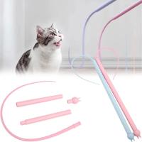 Juguete Interactivo Para Gatos Biónico De Silicona Cola De Ratón Doble Color Sin Batería Juego De Entrenamiento Y Caza Para Interiores Fomenta El Juguetear Y La Salud - details 0