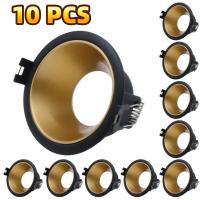 2/10Pcs Iluminación LED De Techo En Forma Redonda Ondulada Dorada Negra Blanca Soporte Para Bombilla GU10 MR16 De Aleación De Aluminio - details 1