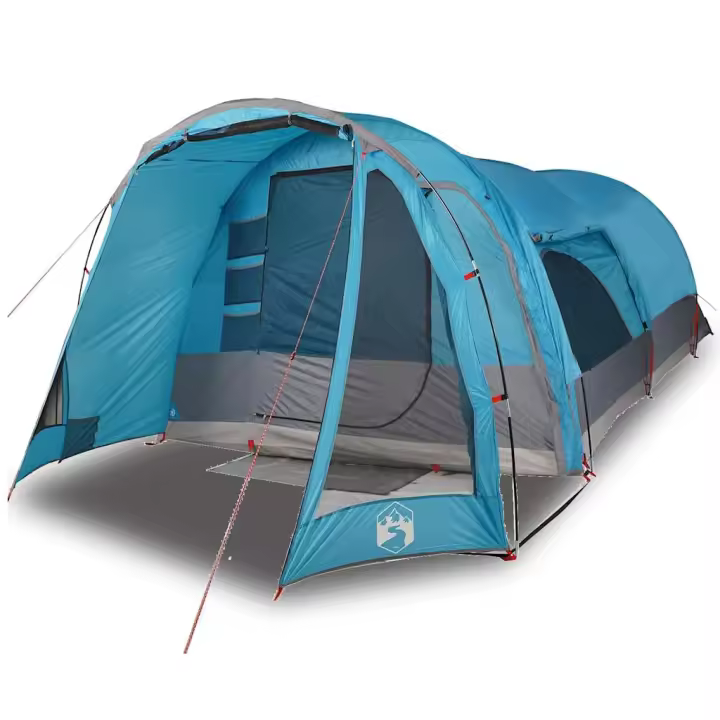 vidaXL Tienda de campaña familiar túnel 8 personas impermeable azul - 1