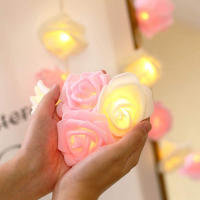 Luces De Navidad LED Rosa 20 Piezas Operadas Por Batería Para Decoración De Fiesta De Boda Y Valentín Guirnalda De Flores Fairy - details 22