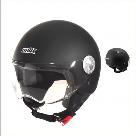 Unik CASCO ABIERTO UNIK CJ-06 NEGRO MATE - Calota EPS - Tejidos de Alta Calidad - 1
