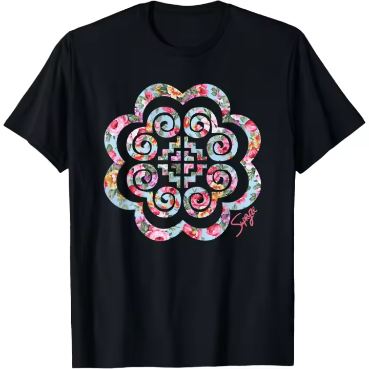 Camiseta de Manga Corta, 100% Algodón, Ropa Unisex para Hombres y Mujeres en 5 Tallas, Camiseta Negra, Cuello redondo con estampado. - 1