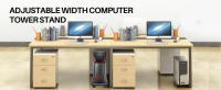 Soporte De Torre De Computadora Con Ruedas Giratorias CPU Holder Para PC De Escritorio Estante Móvil Para Componentes De Computadora - details 0