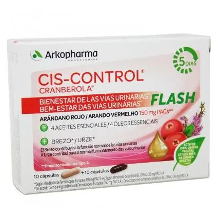 Cis-Control Cranberola Flash 20 Capsulas Arkopharma - 1