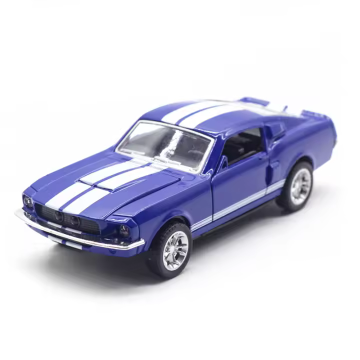 Modelo De Coche Clásico Vintage Mustang GT De 1:32 En Aleación De Metal Con Retroceso Para Colección Y Regalo Para Niños Vehículo Miniatura Replicado - 1