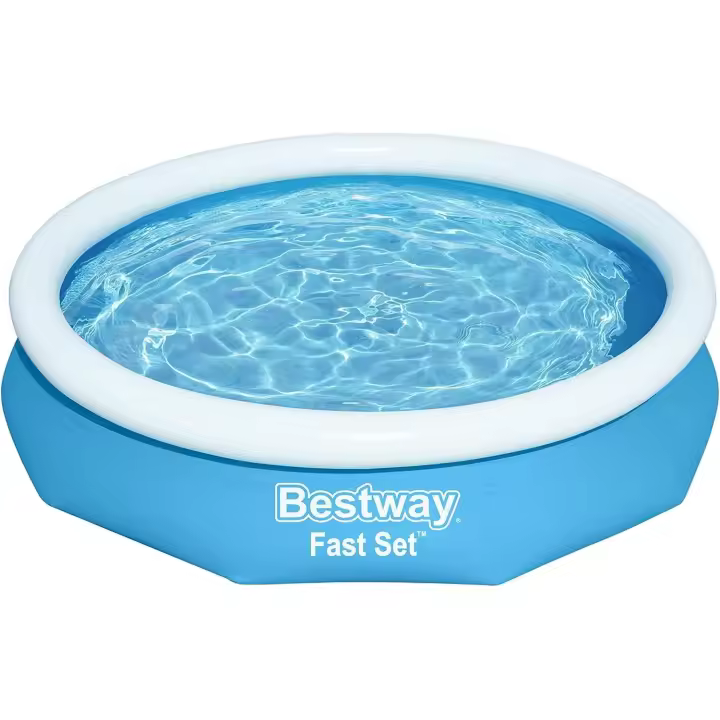 Piscina Bestway Fast Set 305x66 cm Redonda Azul – Inflable Fácil Montaje Exterior Verano - 1