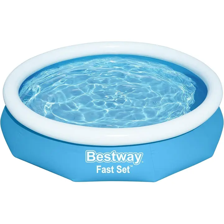Piscina Bestway Fast Set 305x66 cm Redonda Azul – Inflable Fácil Montaje Exterior Verano - 1