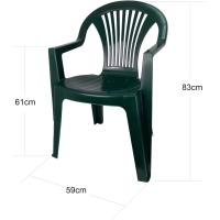 COSHANO Set de Sillas plasticas para Terraza, Jardín, Patio, Playa, Camping, apilables (2X Verde) - details 1