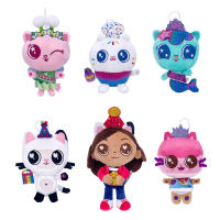 Mochila De Peluche Gabby's Doll House Juguete Para Niños Muñeca De Peluche Gato Sirena Regalo De Navidad Con Sticker - details 1