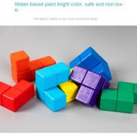 Bloques Cúbicos De Madera Para Niños Modelos Geométricos Aprendizaje Espacial Matemático Juguetes Educativos Auxiliares De Enseñanza Montessori - details 4