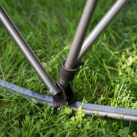 Aktive - Silla mecedora de camping plegable, con cojín y bolsillos laterales de malla, fabricada en acero y poliéster acolchado, incluye bolsa de transporte con asa, ideal para uso en exteriores, sillas plegables, mecedoras de jardín, mecedoras, balancín - details 6