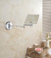 Espejo De Baño Con Ampliación 3X Espejo De Maquillaje Para Pared Espejo Cosmético Plegable Cuadrado De 8 Pulgadas Con Brazo Doble Acero Inoxidable Moderno Para Dama - details 4