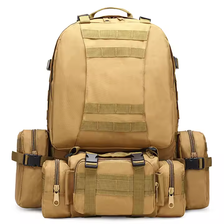 MOV Mochila de tela Oxford para exteriores, bolsa táctica para senderismo, montañismo, mochila grande combinada, bolsa de viaje para acampar para hombres - 1