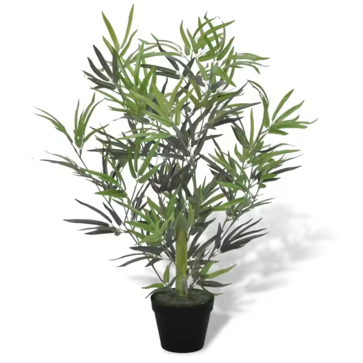 vidaXL Maceta Bambú Artificial Planta Decorativa Casa Jardín Decoración Dimensiones 80 cm, 90 cm - 1