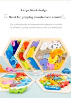 Juguetes Educativos Montessori Para Niños Bloques Temáticos De Madera Creativos Y Tridimensionales Para Conocer Colores Y Formas - details 3
