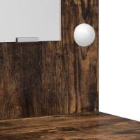 Conjunto de tocador de 2 piezas vidaXL con LED y madera de roble ahumado - details 4