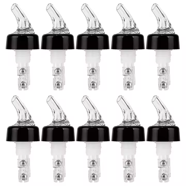 10/20Pcs Dispensador De Cócteles Con Medidor Automático Para Vino Y Whisky Tapón De Botella De Barra Accesorios De Barra Transparentes - 1