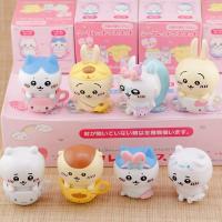 6pcs Muñecos De Vinilo Japoneses Qitan Enormes Ovos Chiikawa Auto-deprecación Oso Cangrejo Forma Juego De Niños Ornamento Usagi - details 5