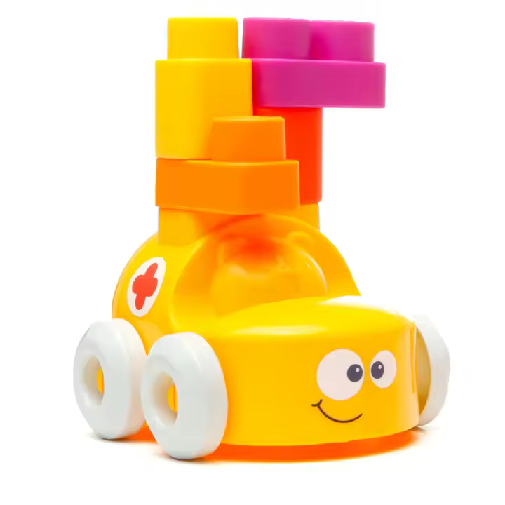 MOLTO Coche de actividades Amarillo con bloques Molto - 1