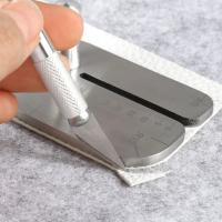Herramienta De Corte De Cuero DIY Tablero De Tiraje Práctico Regla Manual De Acero Inoxidable Accesorios Auxiliares Para Manualidades - details 5