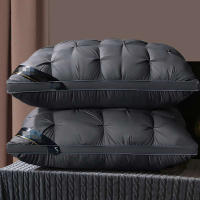 Cojín de soporte de Cuello de calidad de hotel de lujo, hipoálgica, lavable a Máquina, relleno de Fibre de poliéster elegante para un sueño profundo y comodidad(Una almohada) - details 2