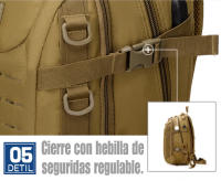 Mochila Táctica Militar Negro 35L para Actividades al Aire Libre - Ideal para Ciclismo, Montaña, Senderismo, Camping y Trekking - Unisex - details 3