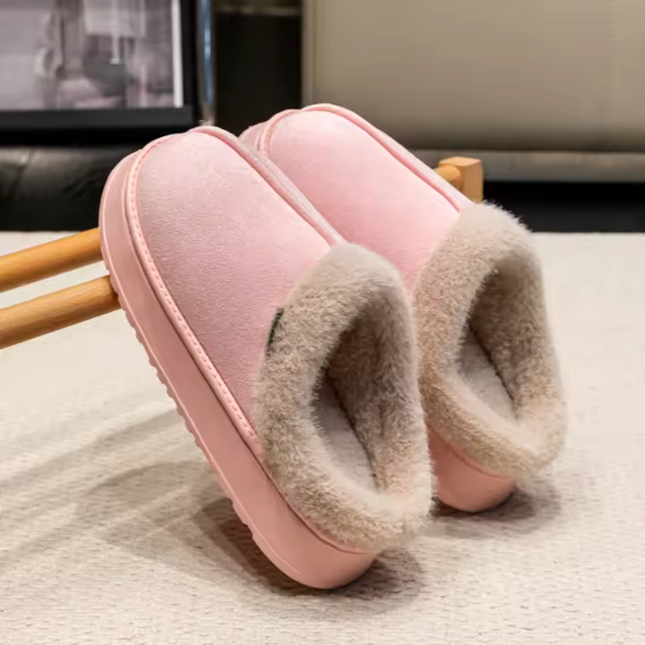 Nuevos Pantuflas De Hombre Con Suela Gruesa Y Peluche Para Invierno Antideslizante Y Calor Interior Adecuadas Para Parejas - 1