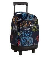 Mochila escolar con ruedas silenciosas, Trolley grande 44x36x24cm,mochila grande con doble compartimentos, Bolsillo frontal y lateral con red porta botella, Varios modelos, 45X35X22 CM - details 6