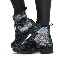 SP Nuevas Botas Martin de otoño E Invierno, BOTAS DE TRABAJO británicas con estampado digital de Dibujos animados para Damas, BOTAS Altas de cuero de gran tamaño. - details 2