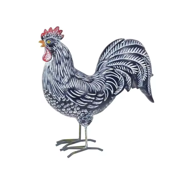 Signes Grimalt By SIGRIS Gallo Negro/ Blanco Figuras Animales Colección Rústico Signes Grimalt Decor And Go 17807 - 1