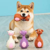 Juguete De Sonido Para Perros Nuevo Diversión De Dientes De Peluche Cartoon Forma Teddy Limpieza Y Entrenamiento De Goma Suministros Para Mascotas - details 1