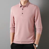 Camisa Polo De Manga Larga Para Hombre Estilo Casual Transpirable Y Cómoda Para El Verano Tejido De Gasa Sólido De Algodón Blends - details 15