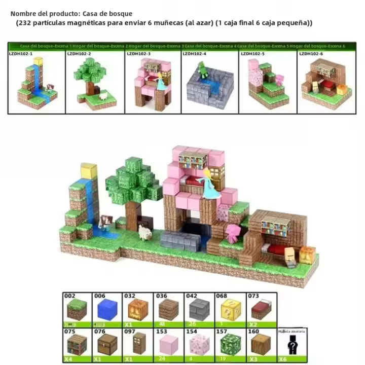 Bloques De Construcción Magnéticos Creativos Set De Arquitectura Juguete Técnico Para Niñas Y Niños Regalos De Navidad - 1