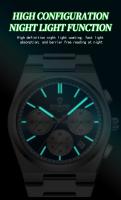 Reloj De Cuarzo Para Hombre BINBOND 203 Moda Tres Ojos Seis Agujas Impermeable Luminoso Calendaría Acero Inoxidable Resistente Al Choque - details 6