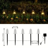 5pcs Luces De Árbol De Navidad Solar Impermeables Para Jardín LED Festivales Luz De Lámpara Decoración Exterior Navidad - details 2