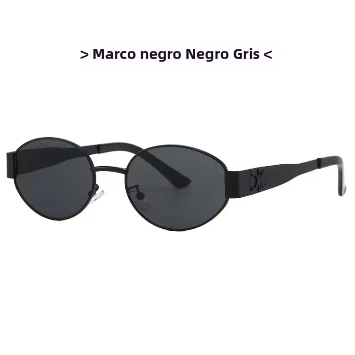 Gafas De Sol Ellipticas 9521 Con Montura De Metal Estilo Europeo Y Americano Tendencia Ins Gafas De Moda Para Hombre Y Mujer - 1