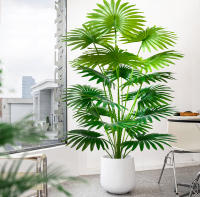 Planta Artificial De Palmera Tropical Grande De Hoja De Ventilador 55-105cm Decoración Para Oficina Y Hogar Ideal Para Vacaciones - details 3