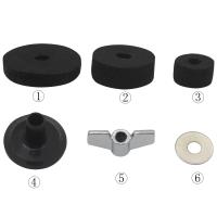 LADE Cymbals Stand Sleeves Set De 18 Piezas Con Base Y Tornillos De Alas Accesorio Para Batería Reemplazo De Felpa Para Estuche De Cymbal Hi-Hat - details 1